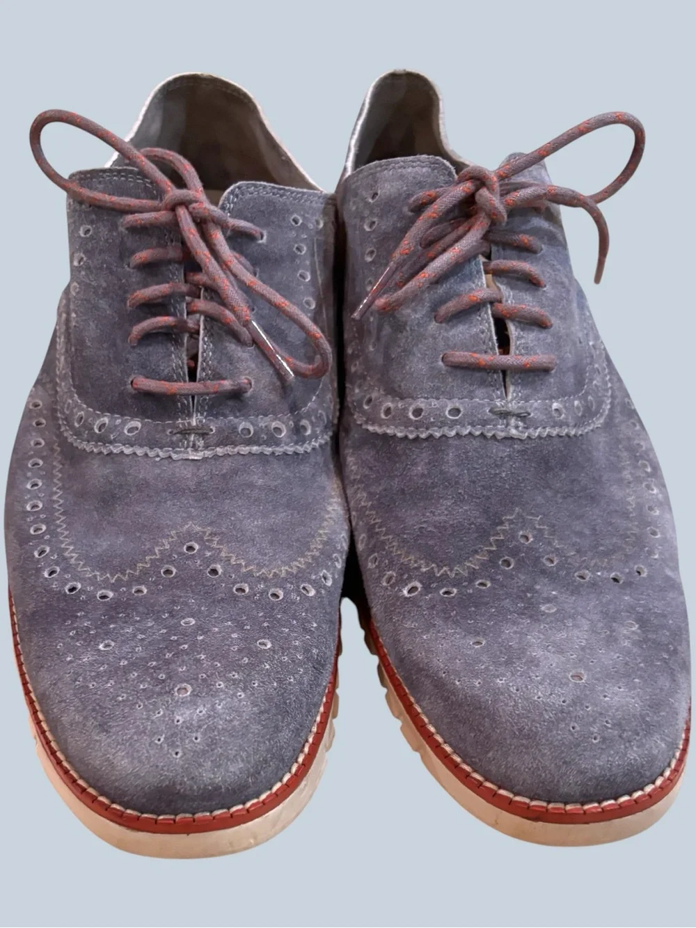 Cole Haan OriginalGrand Wingtip Oxford Gray Suede Men’s 12M C29640